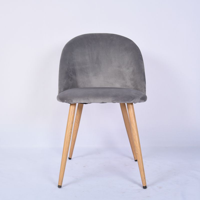 Wood Transfer Metal Legs Dining Chair,metal Leg Velvet Dining Chair