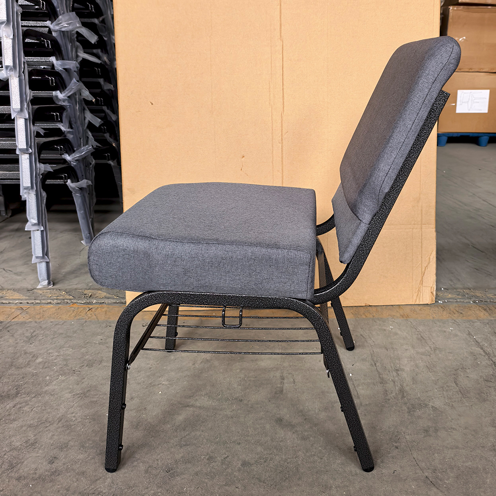 High Density Foam Custom Logo Modern Design Durable Comfort Church Chair for Religious Commercial Use