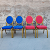 Modern Stackable Iron Round Head Solid Back Banquet Chair with Durable & Stable Design for Hotel Banquet Use