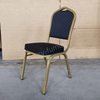Used Hotel Banquet Chairs Cheap Stackable Stable Modern Metal Fabric Solid Back Foam Cushion Iron Legs Banquet Chair