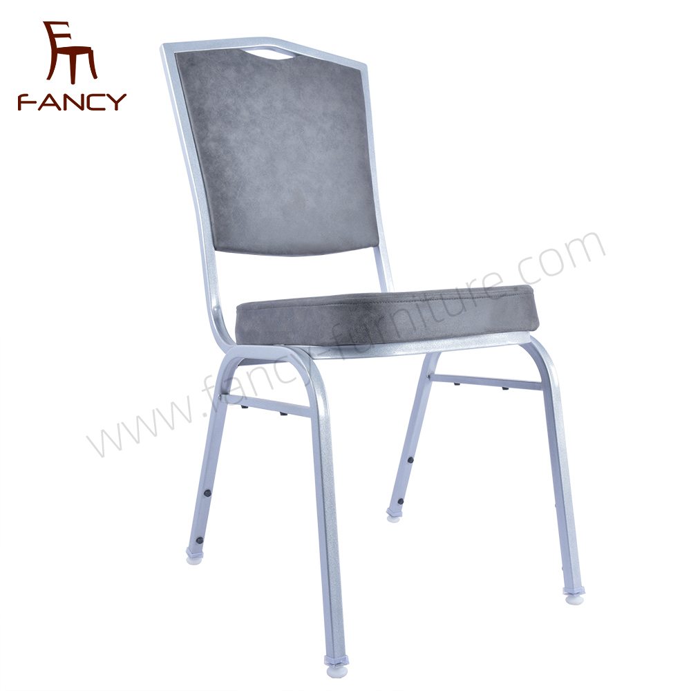 Simple Design School Canteen Furniture Hostel Lobby Soft Metal Frame Banquet Chair for Sales