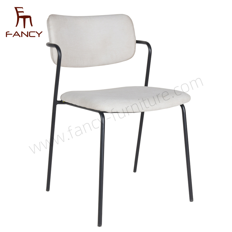 Modern Nordic Luxury Gold Fabric Velvet Dining Room Chair Cream Color Dining Chair for Dining Table