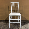 Stacking Plastic PP 7-Slat Modern Chiavari Dining Chair Backrest Durable Waterproof Portable Outdoor for Home Office Party