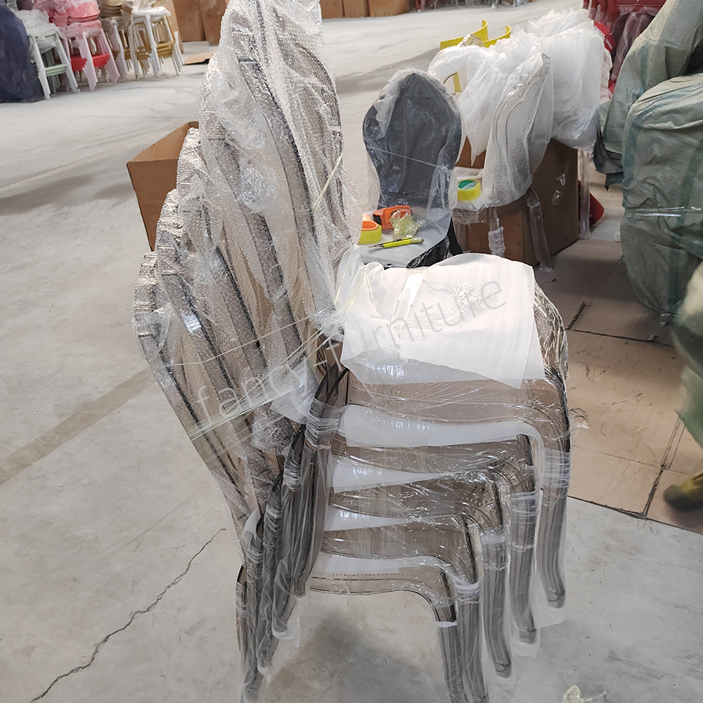 Modern Clear Plastic Dining Chair-Durable Waterproof Portable Smile Furniture with 2-Year Warranty for Home Hotel & Outdoor Use