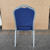 Modern Commercial Iron Dining Banquet Chairs with Metal Legs Fabric Seats Stackable Design for Hotel Wedding & Party Events