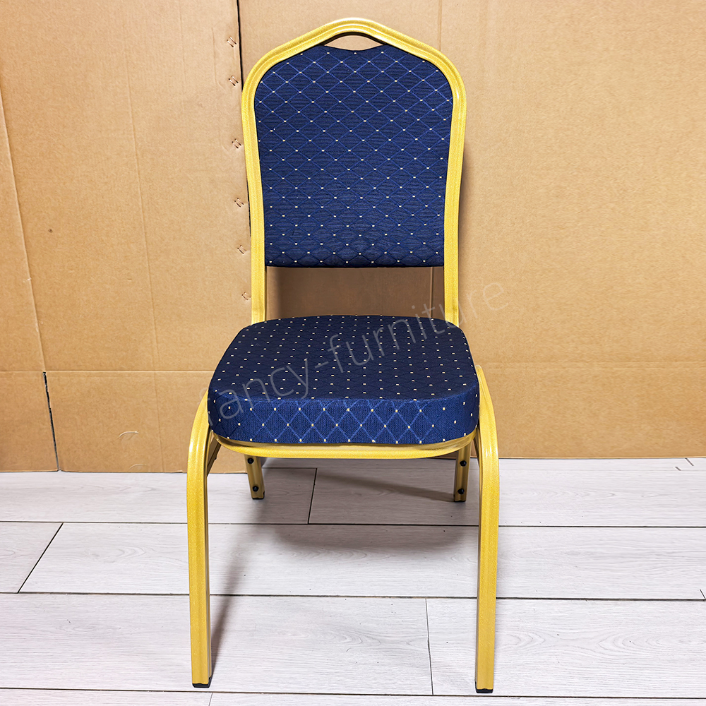 Factory Sale Wholesale Chinese Design Stackable Durable Fabric Banquet Chairs Customizable Logos Commercial Use Event Seating