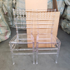 Stacking Plastic PC 7-Slat Modern Chiavari Dining Chair Backrest Durable Waterproof Portable Outdoor for Home Office Party