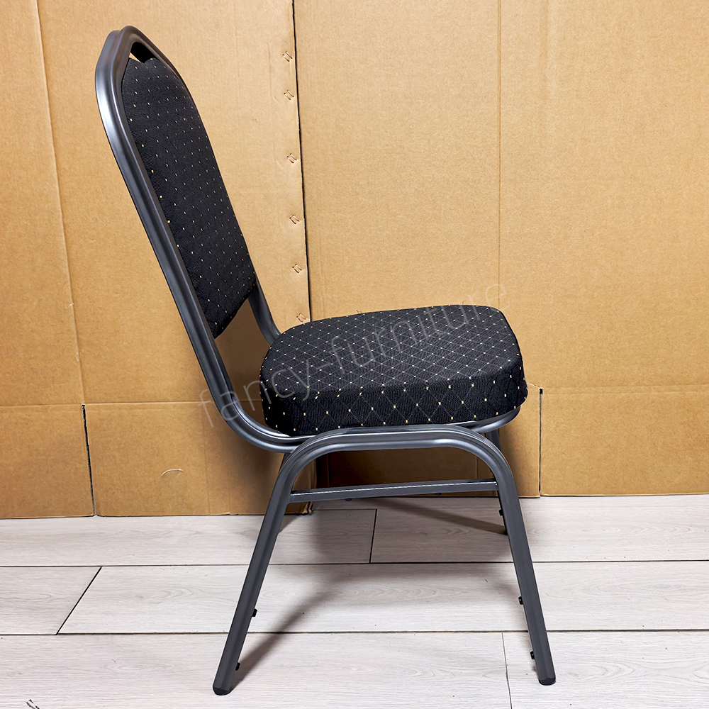 Good Quality Wholesale Chinese Design Stackable Durable Fabric Banquet Chairs Customizable Logos Commercial Use Event Seating