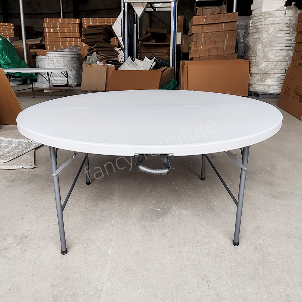 Portable Foldable Plastic Table - Round & Rectangular Heavy Duty Folding Tables for Home Outdoor Camping Parties