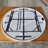 Portable Foldable Plastic Table-round Rectangular Heavy Duty Folding Dining/Hotel Table Waterproof Easy Carry for Outdoor