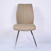 Luxury PU Leather Dining Chair with Electroplated Frame for Hotel Banquet Restaurant