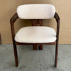 Ash Wood Tripod Chair Featuring A Soft Teddy Fleece Cushion; Suitable for Residential Use And High-end Private Venues.