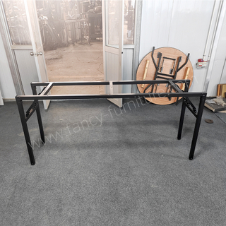 Folding Banquet Table Frame, Metal Folding Table Legs for Wedding, Party, Restaurant, Heavy Duty Foldable Table Base