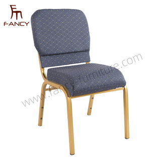 Wholesale Cheap Price Stackable Metal Interlocking Blue Church Chair