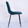 Factory Direct Velvet Dining Chair with Black Ripple Legs Customizable Upholstered Chair