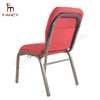 Factory Supply Modern Design Iron Frame Fabric Upholstery Banquet Stackable Church Chair for Sale
