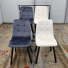 Wholesale 9-Grid Velvet Upholstered Metal Dining Chair for Restaurants Cafes Homes & Kitchens-Modern Comfortable Seating