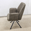 Modern Soft Upholstered Dining Chair, Tech Fabric Upholstery with Black Metal Legs for Living Room & Dining Room