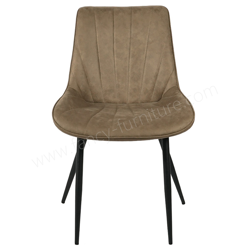 Soft Upholstered Modern Dining Chair with Durable Metal Legs for Home & Hotel Use