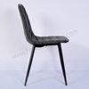 Modern High Quality Black PU Leather Dining Chair Comfortable Ergonomic Chair for Home Restaurant Cafe