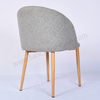 Modern Linen Dining Chair with Metal Legs Durable Upholstery Non-Foldable for Home & Hotel Use