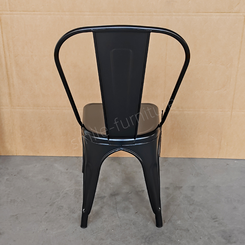 Sturdy Durable Industrial Antique Iron Stackable Dining Chair with Metal Legs for Home And Commercial Use