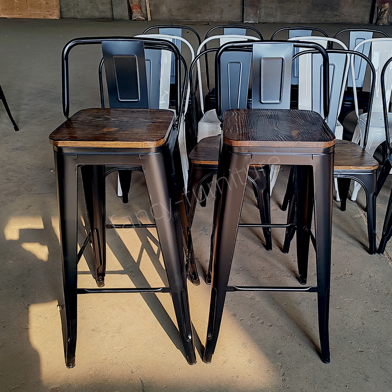 Industrial Metal Strong Bar Stool Stackable High Chair for Home Bar And Commercial Use