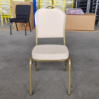Wholesale Stackable Iron Wedding Banquet Chairs And Tables with Traditional Design Stable Structure No Wood for Hotels
