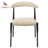 Wholesale White design flower back accent chair living room soft cushion Teddy velvet Dining Chair Banquet and wedding chair