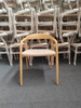 Hot Sale Wooden Design Dining Chair with Cushion Carved Board Ash Wood Dining Chair