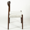 Modern Ash Wood Dining Chair with Soft Fabric Upholstered Seat, Mid-Century Style for Home Kitchen & Restaurant