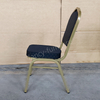 Used Hotel Banquet Chairs Cheap Stackable Stable Modern Metal Fabric Solid Back Foam Cushion Iron Legs Banquet Chair