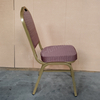 Modern Iron Stackable Stable Commercial Dining Hotel Banquet Chairs Solid Back Foam Cushion Fabric Cover Indoor/Outdoor Banquet Chairs