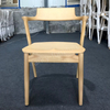 Nordic Modern European Design Peninsula Dining Chair Natural Finish Ash Solid Wood Armchair for Home Furniture & Hotel Use