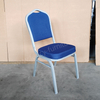 Hotel Chairs Banquet Fancy Modern Metal Fabric Stackable Stable Commercial Dining Chair Solid Back Foam Cushion Iron Legs