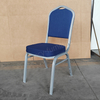 Modern Commercial Iron Dining Banquet Chairs with Metal Legs Fabric Seats Stackable Design for Hotel Wedding & Party Events