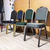 Factory Sale Wholesale Chinese Design Stackable Durable Fabric Banquet Chairs Customizable Logos Commercial Use Event Seating