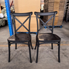 Factory Wholesale Plastic Cross Back Chair, Stackable X-Back Dining Chair for Wedding & Banquet, Custom Color Supported