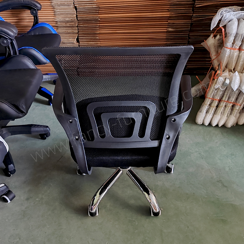 Breathable Mesh Office Chair Ergonomic Swivel Desk Chair Height Adjustable Staff Computer Chair with Lumbar Support & Wheels