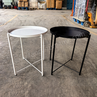 Wholesale Home Side Table, Metal Construction with Raised Tray, Durable & Lightweight, Ideal for Living Room Decoration