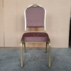 Wholesale Cheap Price Modern Iron Stackable Durable Stable Solid Back Indoor Use Dining Banquet Chair for Hotel