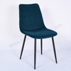 Factory Direct Velvet Dining Chair with Black Ripple Legs Customizable Upholstered Chair