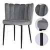 Modern Hotel Dining Chair with Dutch Velvet Upholstery And Black Spray Frame Home Furniture