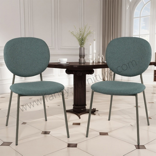 Hot Selling Linen Dining Chair, Ergonomic Backrest Upholstered Chair for Living Room & Cafe