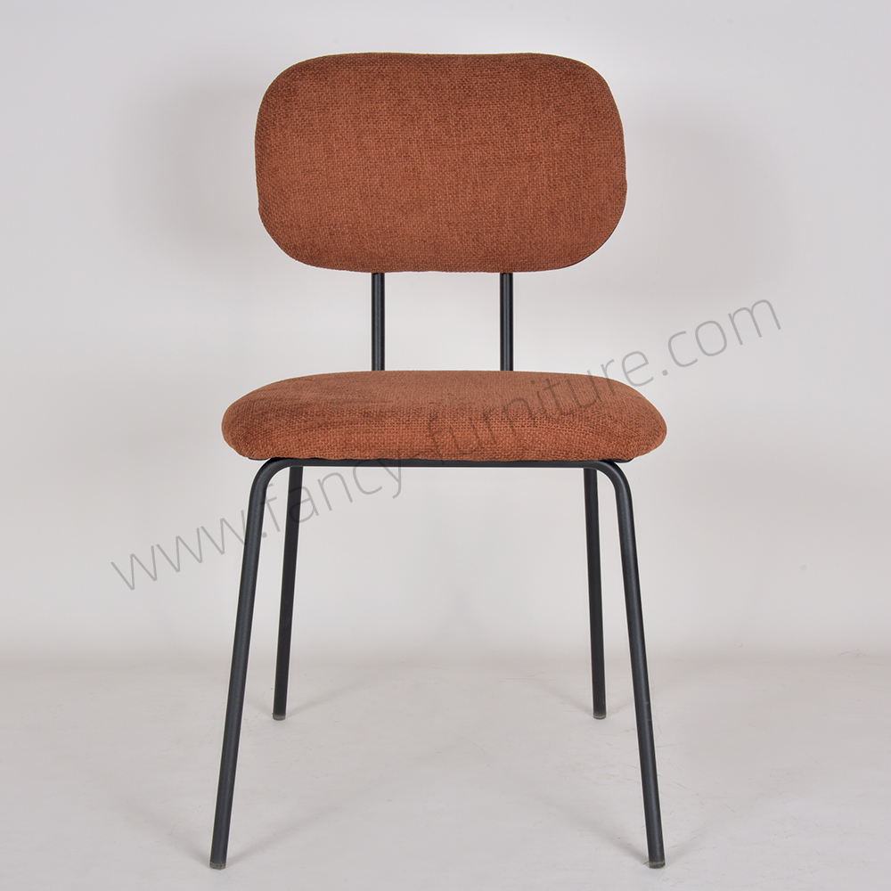 Factory Price Linen Fabric Dining Room Chair, Comfortable Padded Kitchen Chair for Restaurant