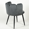 Soft Shell Dining Chair, Comfy Side Chair with Flower Shaped Backrest for Bedroom & Dining Area