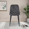 Modern High Quality Black PU Leather Dining Chair Comfortable Ergonomic Chair for Home Restaurant Cafe