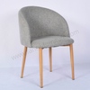 Modern Linen Dining Chair with Metal Legs Durable Upholstery Non-Foldable for Home & Hotel Use