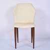 Modern PU Leather Upholstered Dining Chair with Wood Effect Metal Legs for Restaurant, Hotel, Cafe And Home Kitchen