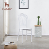 White Modern Dining Room Plastic Stacking Chair